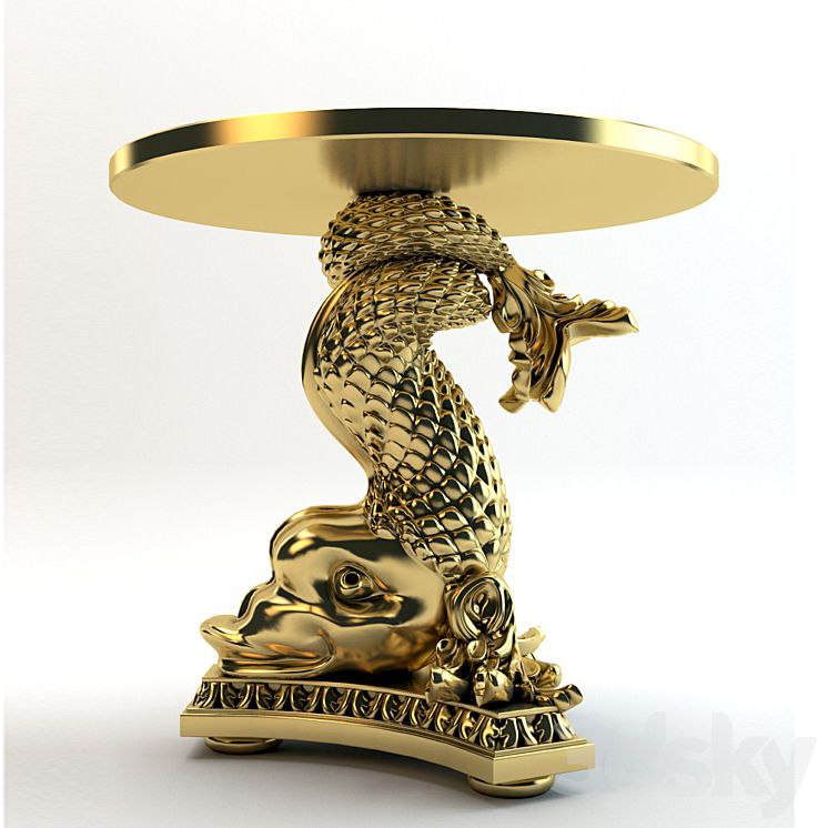 Table in the form of a fish