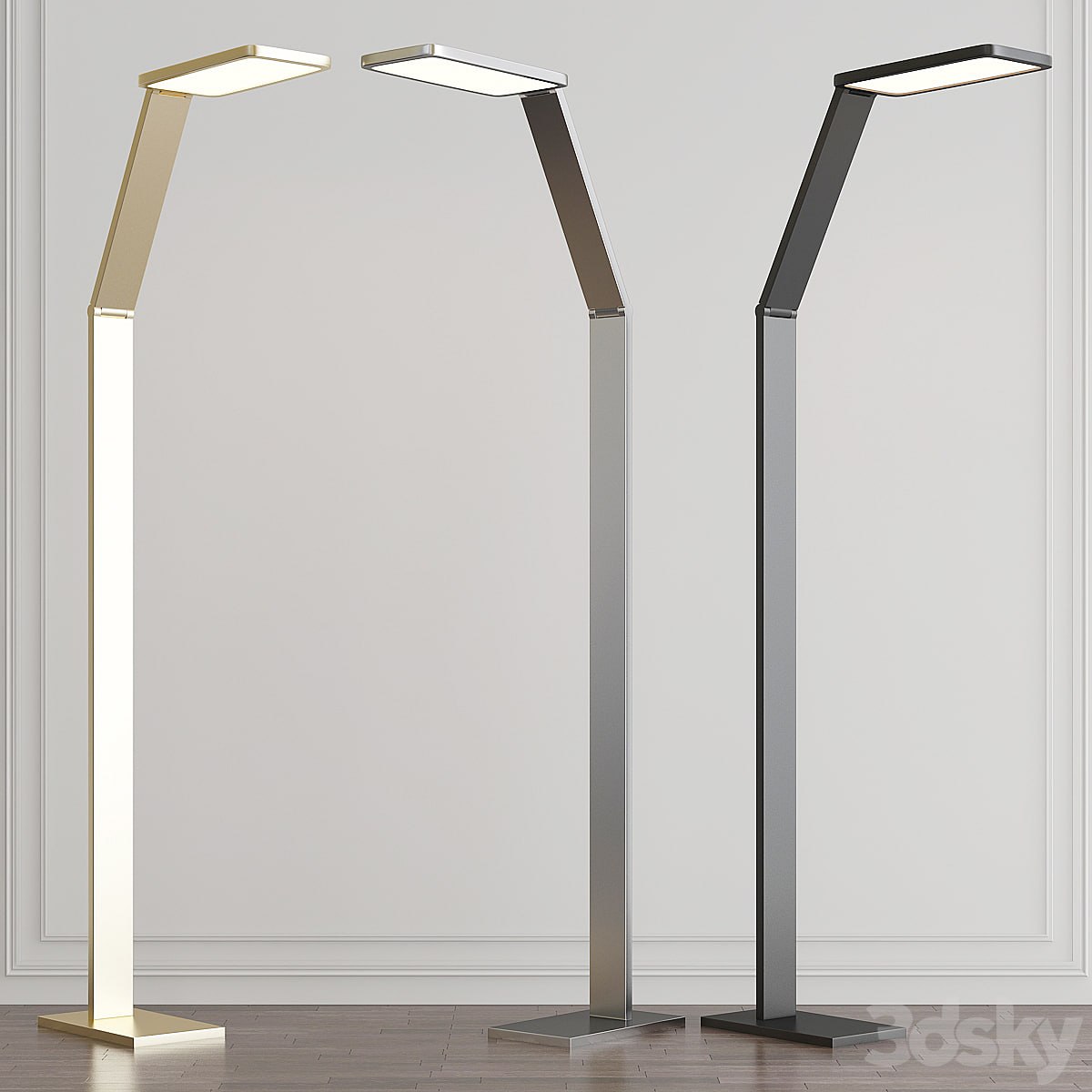 Possini Euro Bentley Aluminum LED Task Floor Lamp