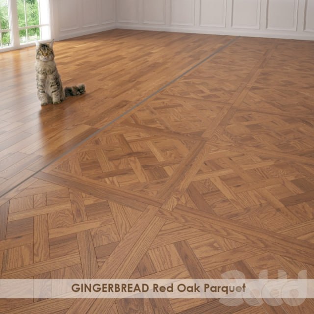 GINGERBREAD Red Oak Parquet Versailles