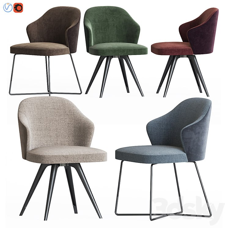 Leslie Dining Chair Set Minotti