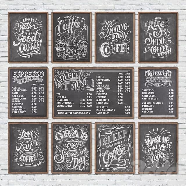 Cafe chalkboards