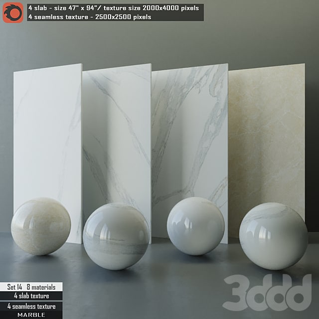 Marble slab & Seamless texture Set 14