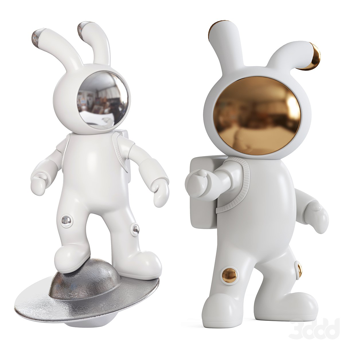 Space rabbit sculpture