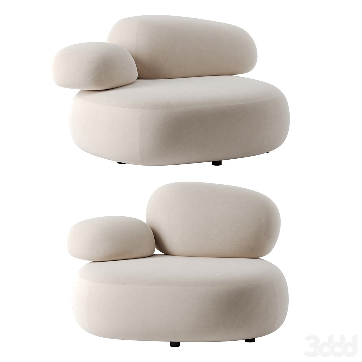 Pebble Rubble sofa by Moroso set 4