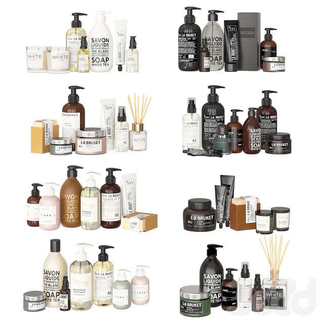 Bathroom Black and White Cosmetics