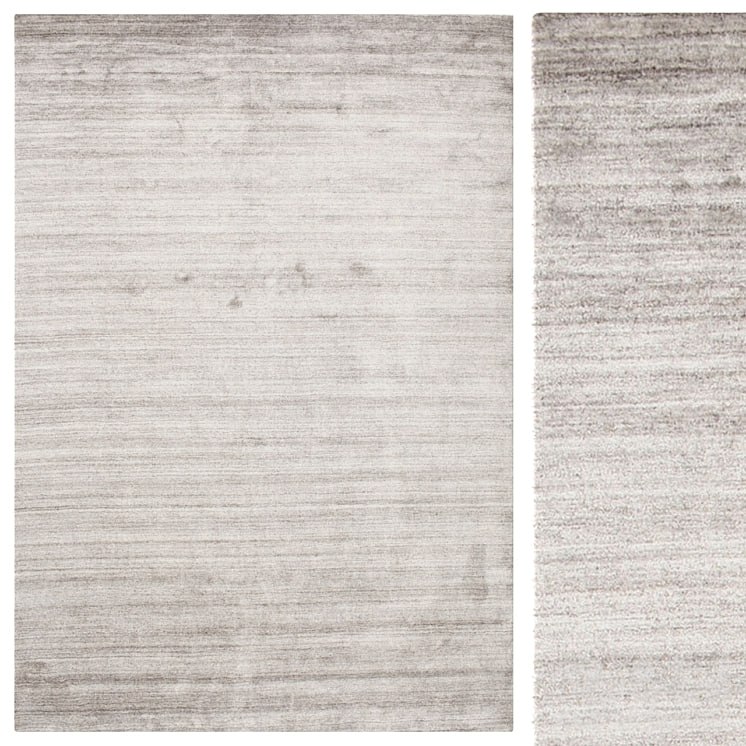 carpet Bamboo silk Loom - Warm Gray