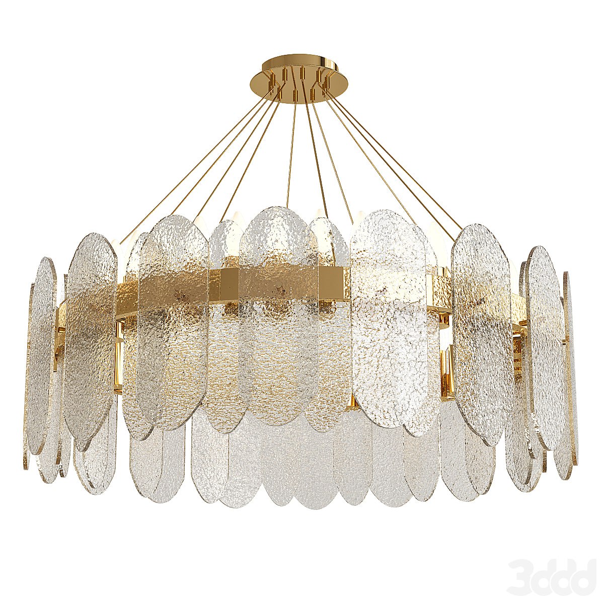 mirabelle blurry crystal modern chandelier