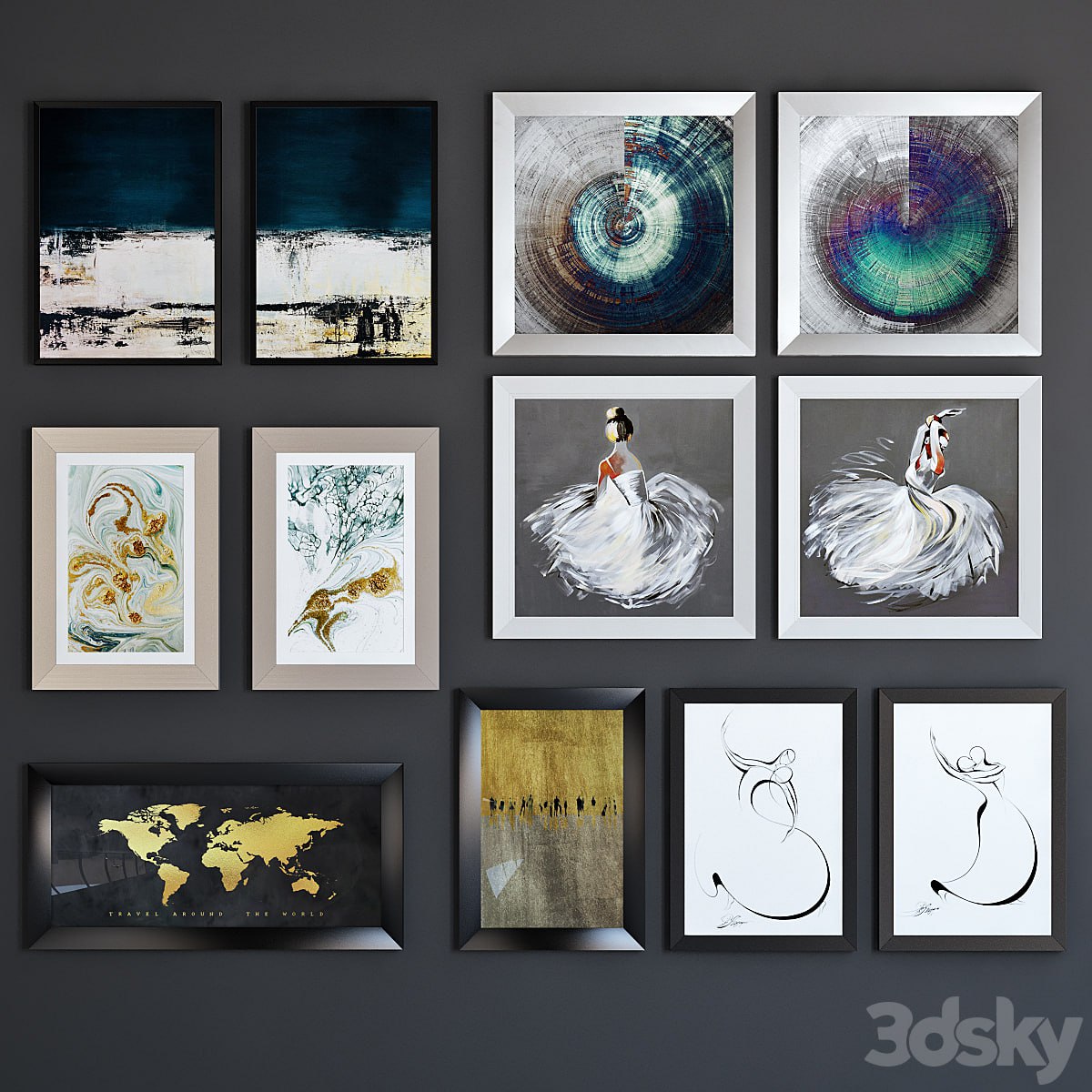 BRW posters set abstraction