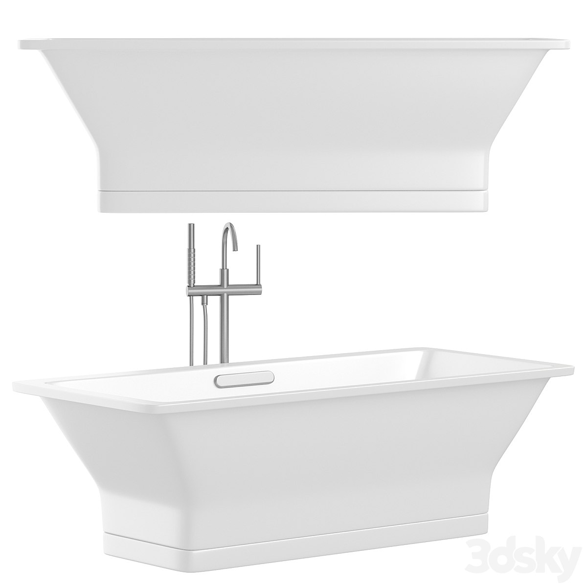 Kohler 67" x " Freestanding Soaking Tub with Center Drain from the Reve