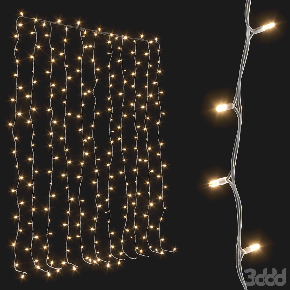 Garland on the window