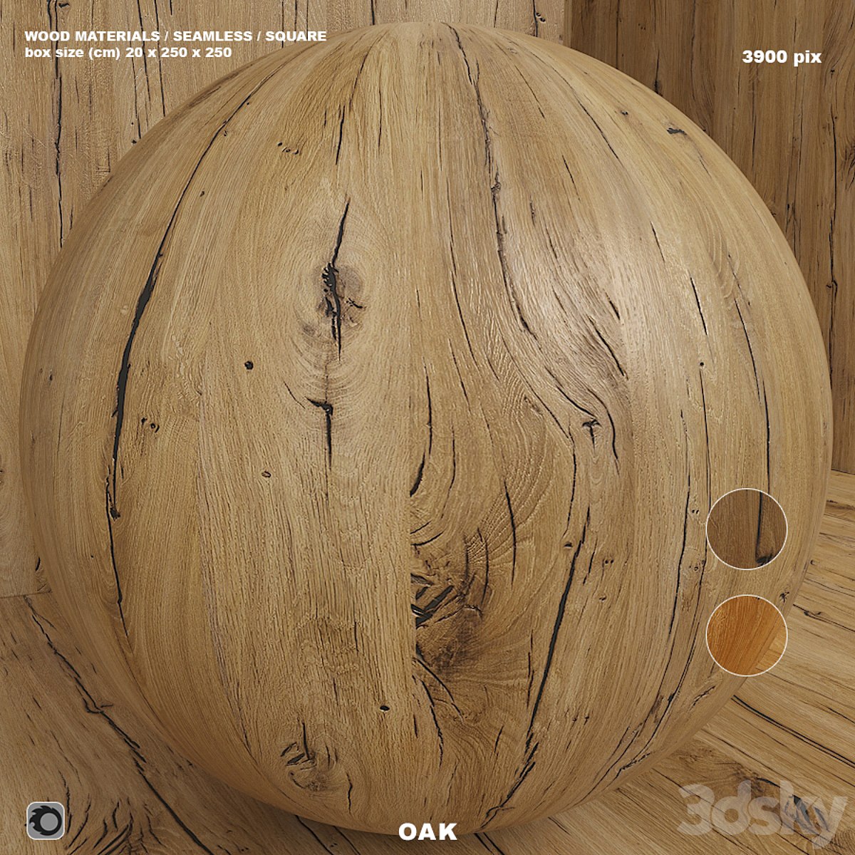 Material wood (seamless) oak - set 108