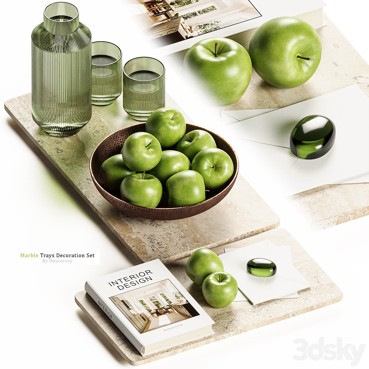 Zara Home - Marble Tray Decoration Set