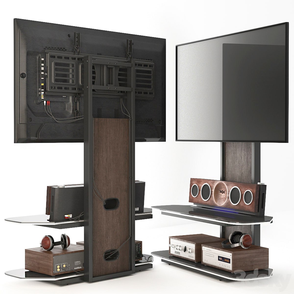 Television stand, acoustics.
