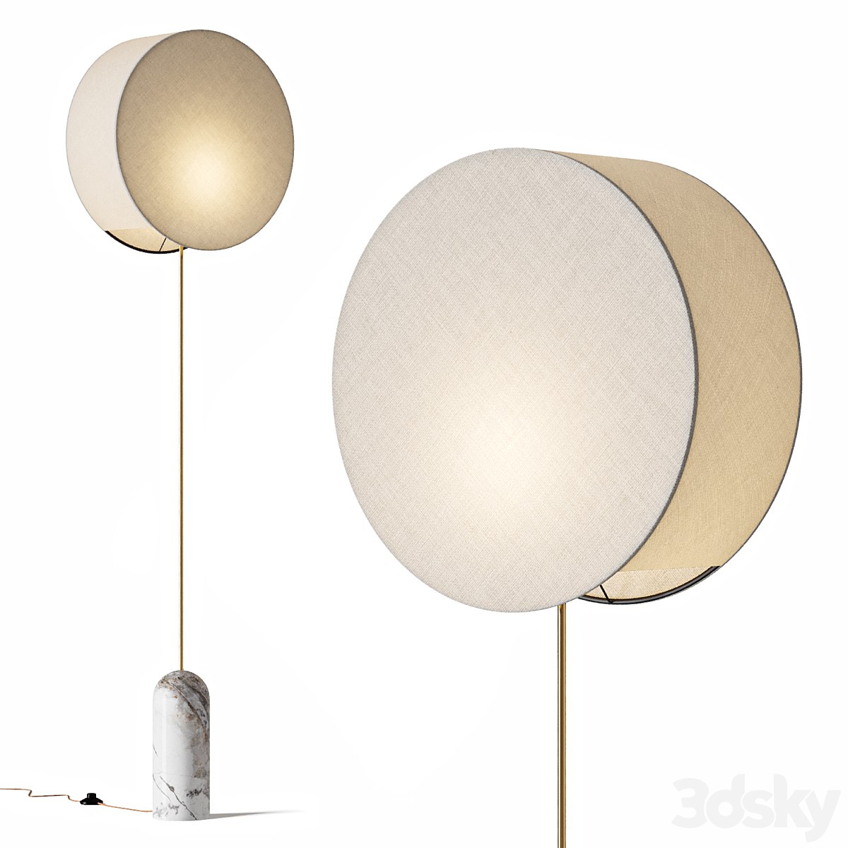 Simone and Marcel Pendolo Floor Lamp