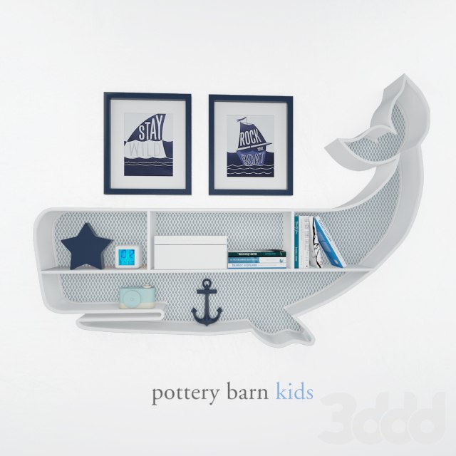 pottery barn kids whale shelf
