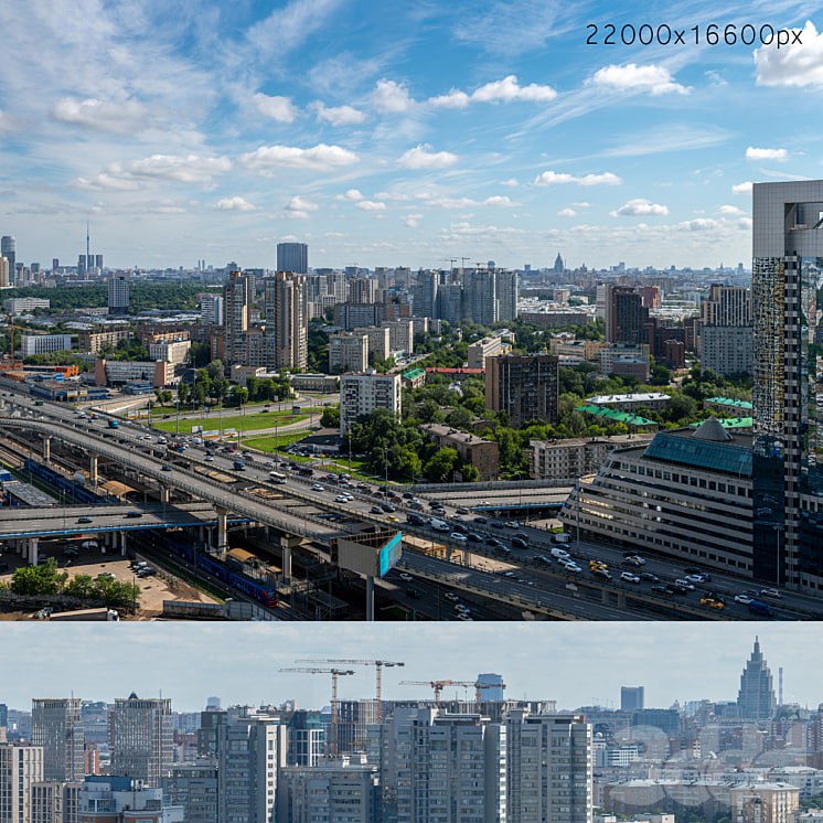 Panorama of Moscow from the flour-grinding passage v2