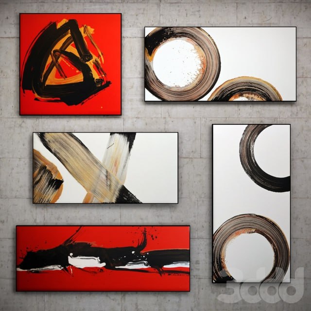 . The picture in the frame: 10 piece (Collection 40) Abstract