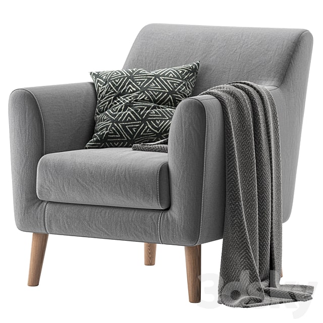 Armchair Odens Sherst Grey