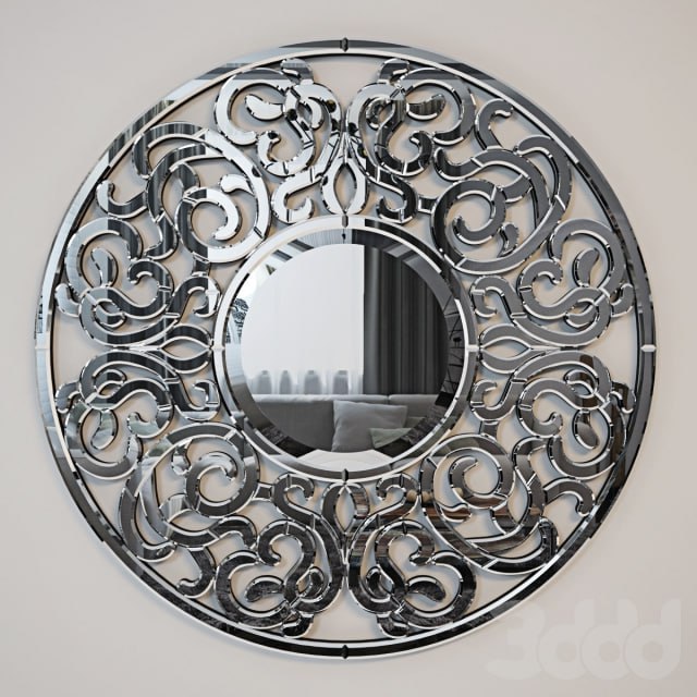 Ornate Round Mirror