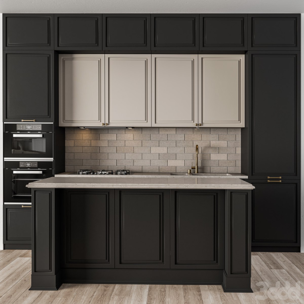 Kitchen NeoClassic - Black and Cream Set 23