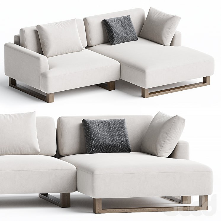 Onte Corner sofa Bucle White
