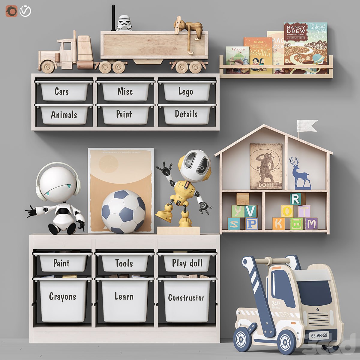 Toys and furniture set 108