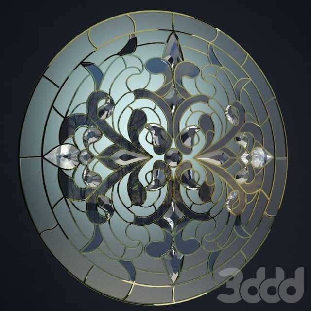 Stained glass window with bevelsami