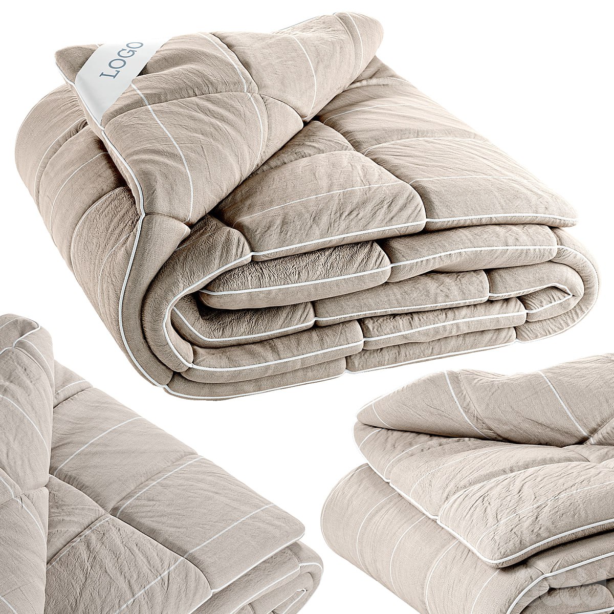 Folded Duvet with Label