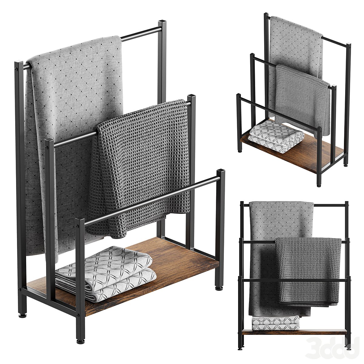 Freestanding rack for towels and blankets HOOBRO