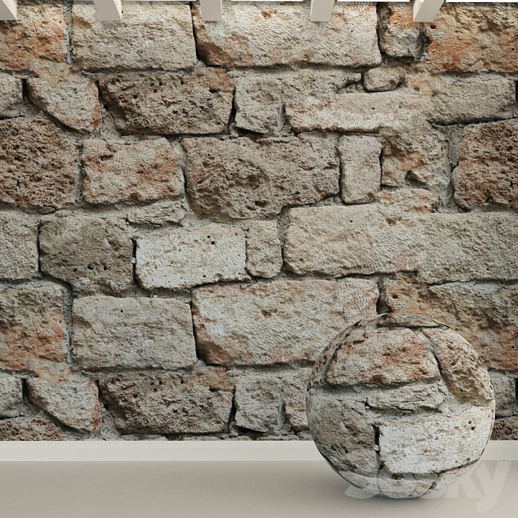 Stone wall. Stone block. 144