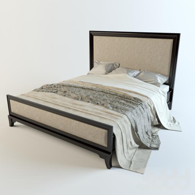 Bed California King Upholstered Panel Bed
