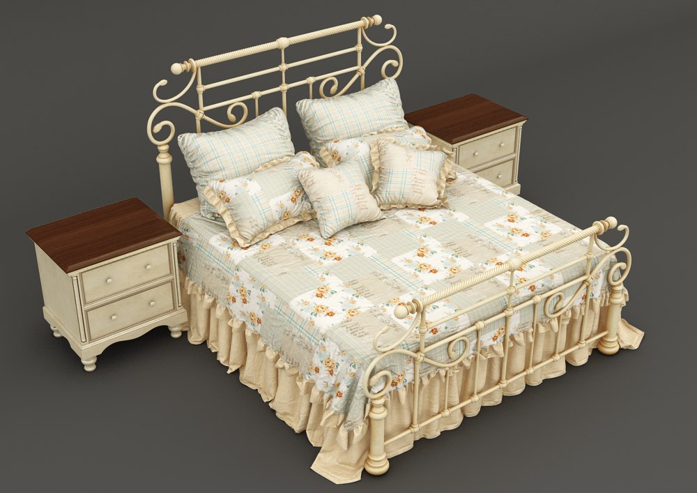 bed in the style of Provence