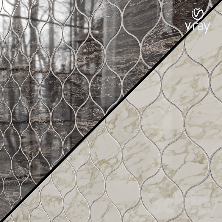 Mosaic Ceramic tile ATLAS CONCORDE MARVEL EDGE Drop Mosaic