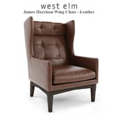 West Elm, James Harrison Wing Chair - Leather