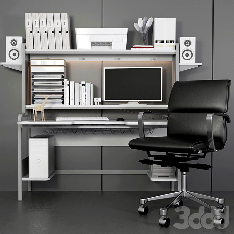 A collection of office furniture for the home and stationery