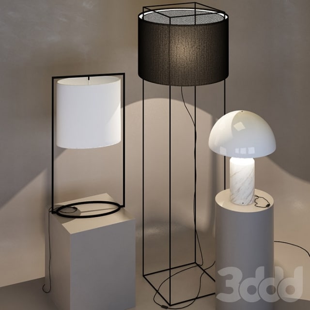 Mitternacht floor lamp 1080 lamp Atollo, lamp Steeman