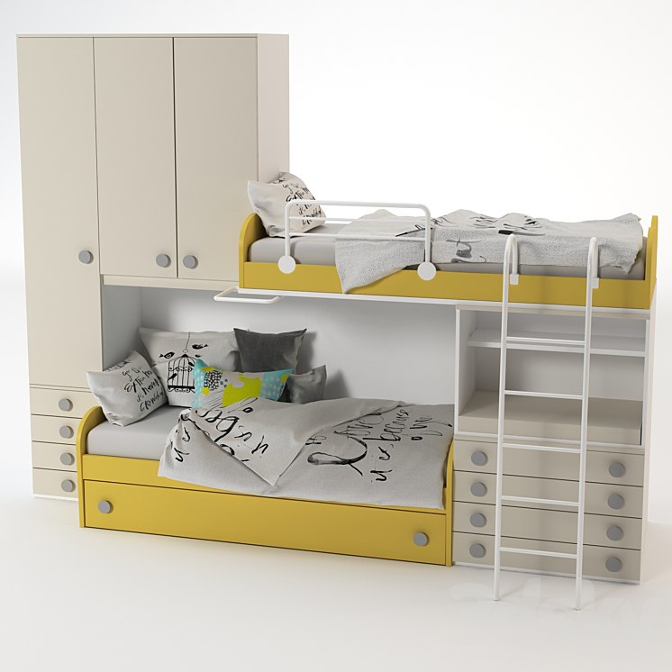 Bunk Yellow Bed