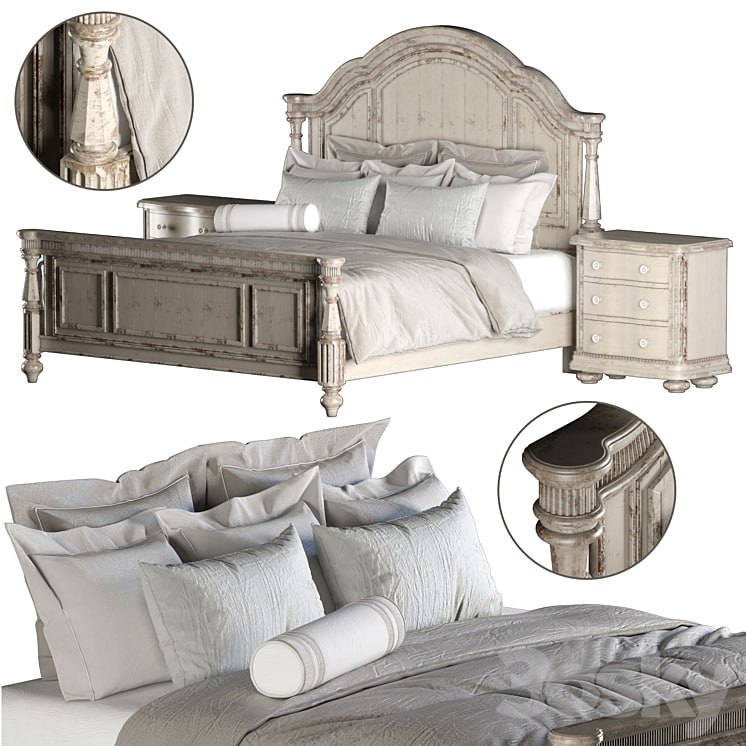 ART FURNITURE BELMAR PANEL BED (KING SIZE)