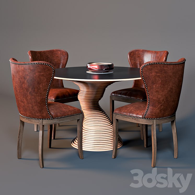 Chair Wingback and table Stack 50