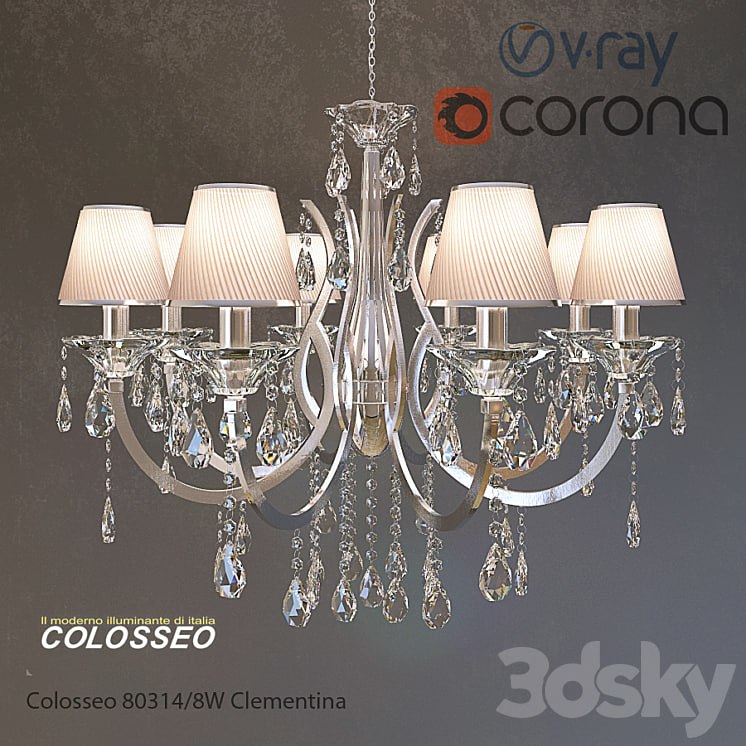 Chandelier Colosseo80314-8W Clementina Chrome
