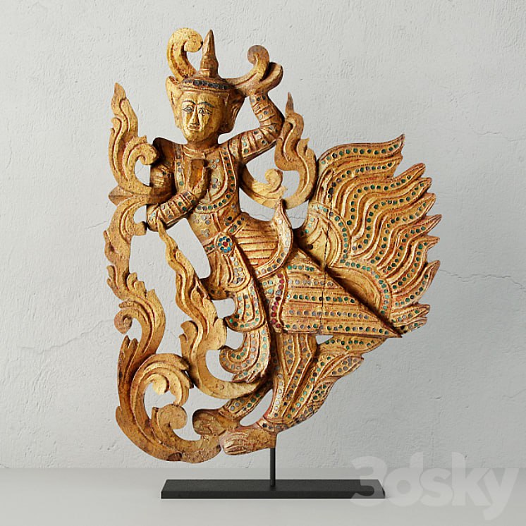 Burmese Carved Angel Fragment
