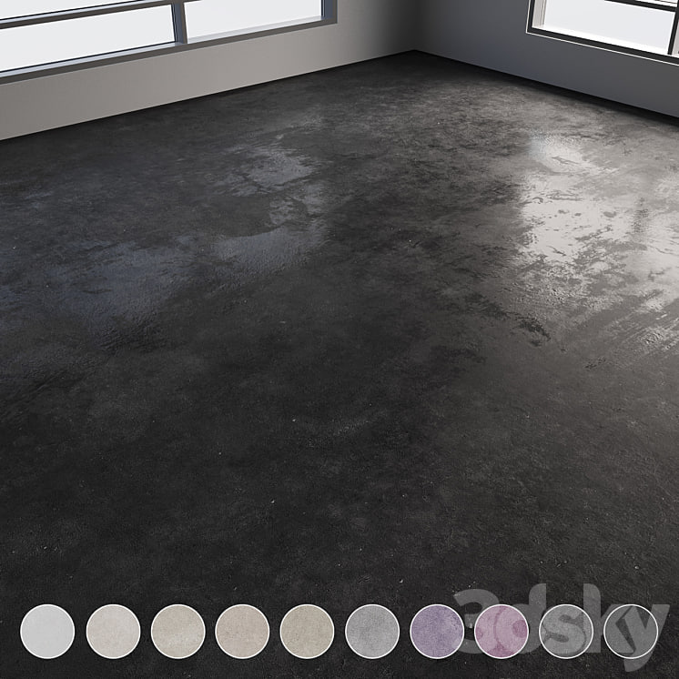 Self-leveling concrete floor No. 32