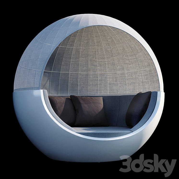 Deck chair Vondom ULM Moon with roof