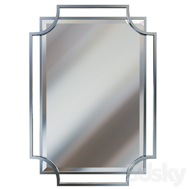 Rectangular mirror in chrome frame KFE1150