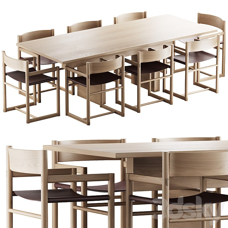 331 Resident Plane Dining Table and Resident Passenger Chair