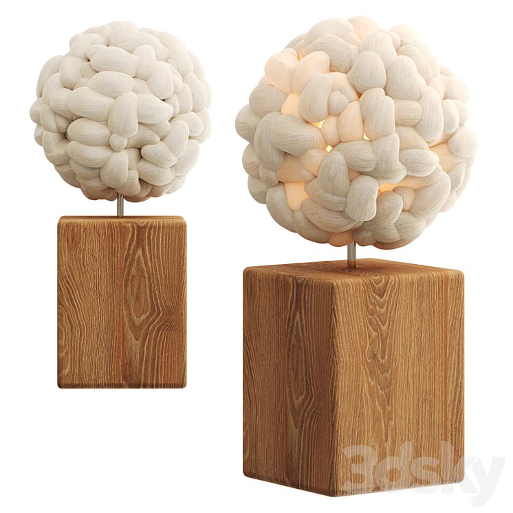 Ball table lamp by Helen Loom