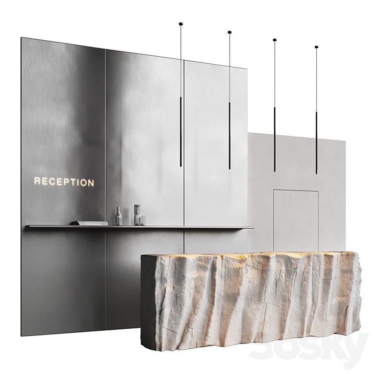 Reception desk natural rock