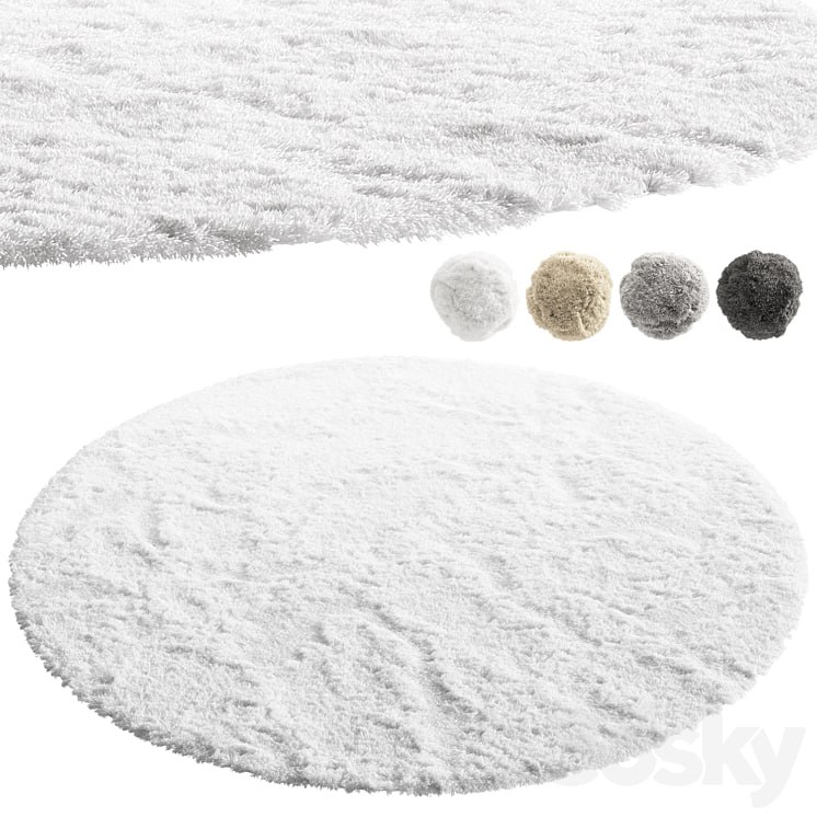 nuLoom Shaggy Area Round Rug (4 colors)