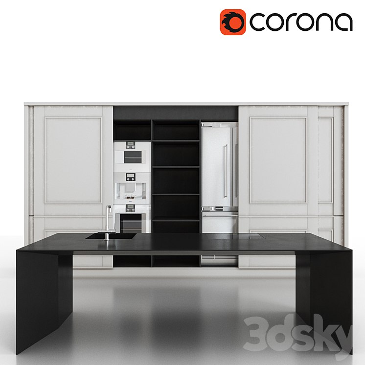 Modern Kitchen Invisible Table