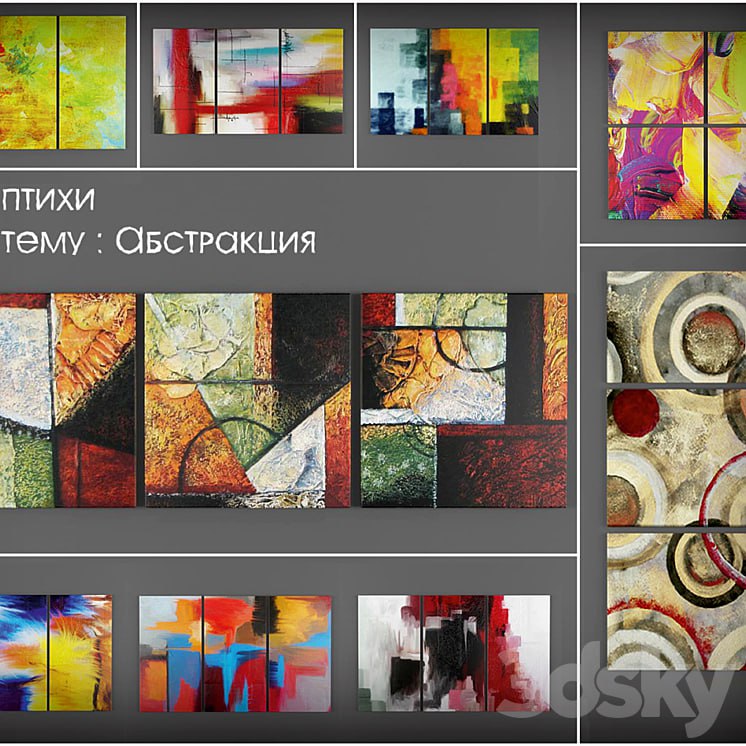 Triptychs on abstraction